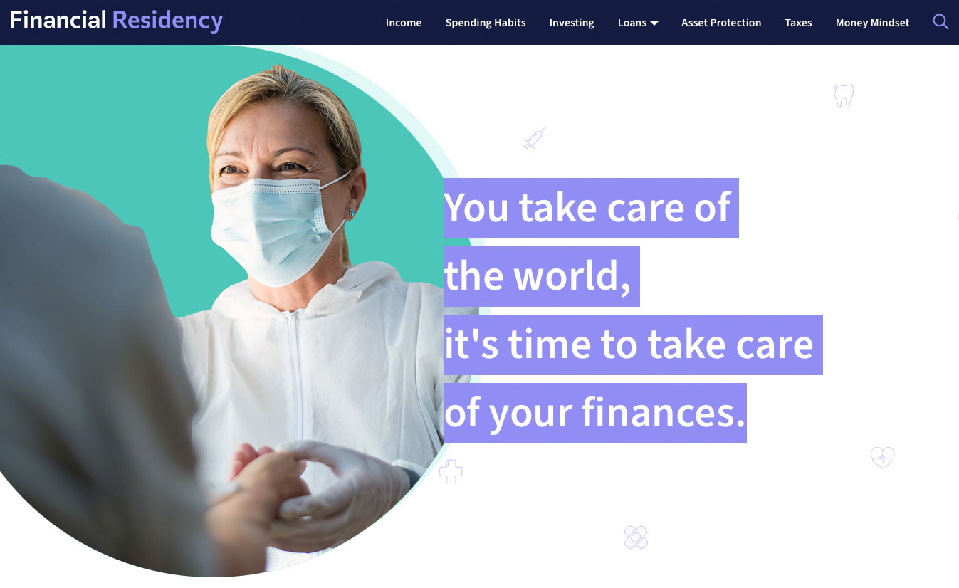 Screenshot of financialresidency.com homepage